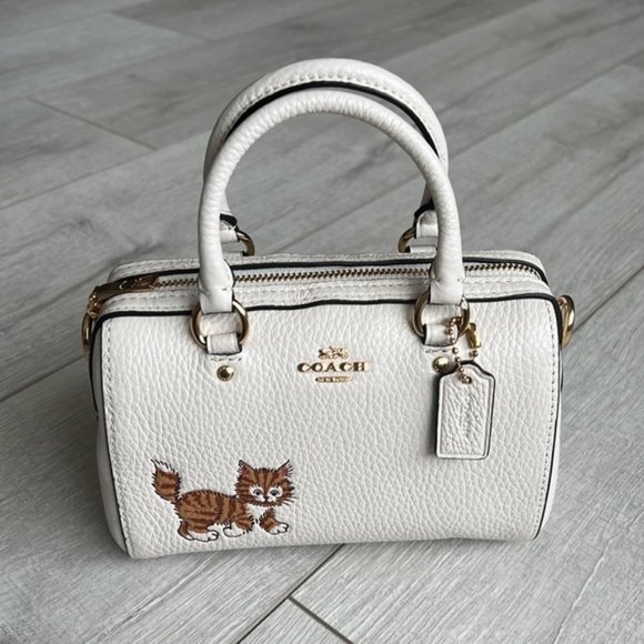 Coach Mini Rowan Crossbody With Cat - Picture 1 of 7